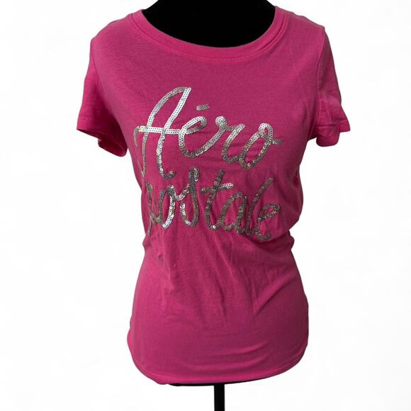 Size medium pink aeropostale tee - Picture 1 of 5